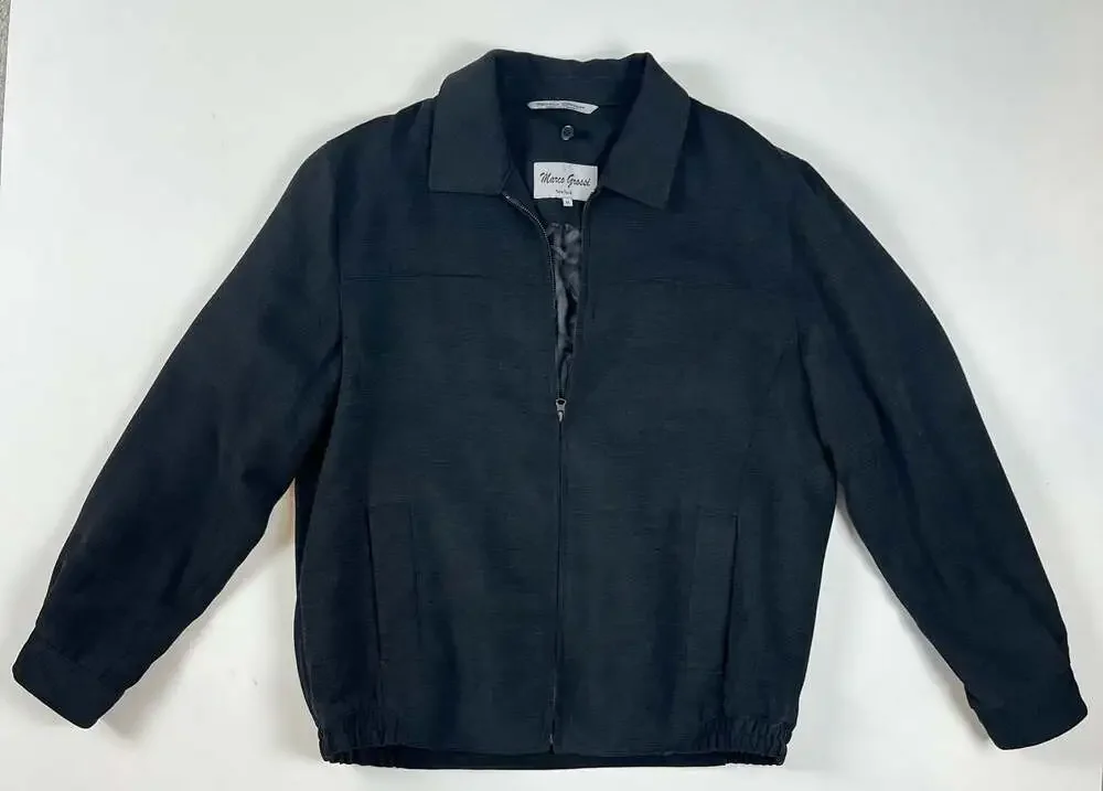 Marco Grossi New York Black Zip Up Jacket Size M